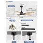 ZMISHIBO Ventilateur de Plafond avec Lumière Ø132 cm, Moteur DC Énergétique, 6 Vitesses, 3 Températures de Couleur (3000K/4000K/