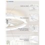 ZMISHIBO Ventilateur de Plafond avec Lumière et Télécommande, 52,5 cm, Température de Couleur Réglable 3000-6000K, Ventilateur L