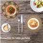 Lot de 6 Sets de Table Ronds Tissés, Style Imprimé Bohème Lavable Résistantes à la Chaleur Antidérapan Rond 38x38cm pour Cuisine