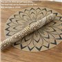 Lot de 6 Sets de Table Ronds Tissés, Style Imprimé Bohème Lavable Résistantes à la Chaleur Antidérapan Rond 38x38cm pour Cuisine