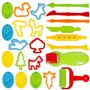 Faburo 23 Pcs Emporte-pièces Moules Kit pour Argile Pâte à Modeler Coupeurs de Biscuits pour Enfants