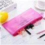 FOCCTS 16 pièces Trousses Transparentes lot Sac de rangment imperméable coloré Pencil Box Trousse de Toilette Stylo Pochettes à 