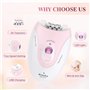 Épilateur visage, epilateur visage pour femme, épilateur électrique sans fil pour épilateur visage et corps, épilateurs avec lum