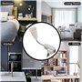 Hoembpn Lampe Douille E27 avec Interrupteur，Adaptateur Prise EU Plug avec Bras 20cm 360 réglable pour E27 LED Ampoule,Lampe de C
