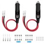 Hoembpn Fiche Male Allume Cigare Voiture avec Fusible 10A/15A et LED