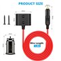 Hoembpn Adaptateur de Prise Allume-Cigare de Voiture 180W Haute Puissance 1 à 2 Voiture Allume Cigare Socket 18AWG,12V/24V Doubl