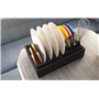 SCHAUMEX® - Porte-Assiettes et Couverts - pour 12 Assiettes Petites/Grandes/à Soupe - pour Camping-Car/Caravane/Bateau - très lé