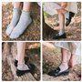 YSJCHEBS 6 Paires De Chaussettes Courtes Agaric, Chaussettes À Volants, Chaussettes À Volants Noires Pour Femmes, Chaussettes De