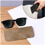 EHDWXVZM Lot De 3 Étuis À Lunettes En Cuir Souple, 3 Morceaux De Chiffon À Lunettes, Design En Cuir Souple, Lunettes De Sécurité