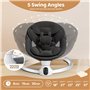 Transat Bebe Electrique,Helangel Balancelle avec Télécommande et Wireless Berceau Electrique Bebe avec Harnais de sécurité 5 Poi