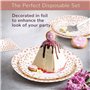 VIPNAJI 186 PCS Vaisselle Anniversaire Assiette Vaisselles Anniversaires Fille Assiettes Dîner Dessert Tasse Serviette Papier Pa
