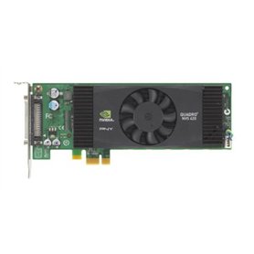 PNY Quadro NVS420 PCI-E x1 256 Mo GDDR3 BLK Low Profile Quad DVI Via VHDCI pour Windows 7/Vista/XP/2000/Linux