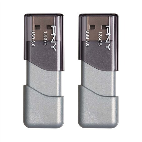 PNY Lot de 2 clés USB 3.0 Turbo Attaché 3 128 Go
