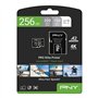 PNY Carte microSDXC 256GB Pro Elite Prime Class 10 U3 V30 A2 + Adaptateur SD - jusqu'à 200MB/s, Class 10, U3, V30, A2, 4K UHD, F