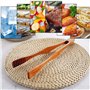 Ziyero Pince à Griller Professionnelle en Bois Clip Alimentaire en Bois Naturel Durable, Respectueux de l'environnement, Adapté 