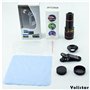 Yolistar Kit de Lentilles de Caméra pour Téléphone 12X Téléobjectif, Télescope Monoculaire avec Clip Fixe, Objectif Fisheye - Ob