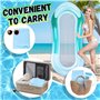 USHOP Matelas Gonflable Piscine,Matelas Pneumatique Flottant,Transat de Piscine Gonflable, avec Sac imperméable avec téléphone P
