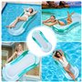 USHOP Matelas Gonflable Piscine,Matelas Pneumatique Flottant,Transat de Piscine Gonflable, avec Sac imperméable avec téléphone P