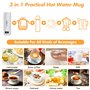 TAVADA Mini Bouilloire Portable Electrique de Voyage 500ml,Bouilloire Electrique Portable,Tasse de Chauffage Rapide,Inoxydable 3