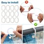 180x200CM Rideau de Douche Polyester Anti Moisissure Lavable Imperméable Tissu Motif de pieuvre, Rideaux de Douche avec 12 Croch