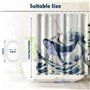 180x200CM Rideau de Douche Polyester Anti Moisissure Lavable Imperméable Tissu Rideaux de Douche avec 12 Crochets en C pour Sall