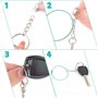 100PCS Anneau Porte Clé avec Chaîne,25 mm Attache Porte Clé, Split Porte Clef Anneaux Lot Métal Porte Anneau fendu Anneau Porte 