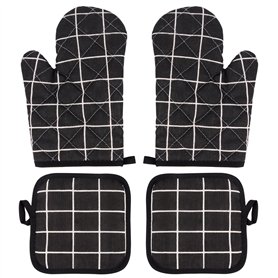 1 paire de gants de cuisine et 2 maniques