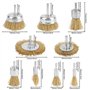Brosse Visseuse Meuleuse Circulaire avec Kit de Brosse pour Perceuse 1/4 pouce Meuleuse pour Visse