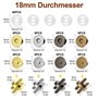 24 Piecès Boutons Magnétiques 4 Couleurs Bouton Pression Aimanté Circulaire Pression pour S