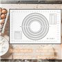 Rouleau à pâtisserie en bois Rouleax a pate 30 * 3cm fournie Tapis 40 * 60cm Anti-adhérent Kit de Patisserie Accessoire de Cuiss