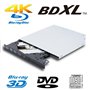 Lecteur Blu-ray interne 4K Ultra HD 3D pour ordinateur portable LG BU50N, 4X BD-R TL QL BDXL 100 Go 128 Go 6X BD-R DL 8X DVD+/-R