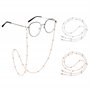 HOLEMZ Chaîne Lunettes Femme 2 Pièces Cordon Lunettes de Soleil Réglable Antidérapante Sangle Attache Ficelle Accroche pour Déco