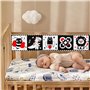 Livre de Haute Contraste en Tissu Sensoriel Bébé Naissance