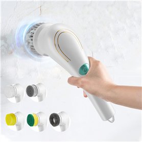 Power Scrubber Autolaveuse à Main avec 5 Têtes De Brosse Interchangeables pour Murs