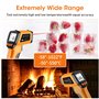 XinJiaYi Thermomètre infrarouge (-50 °C à 550 °C) - Pistolet de température laser pour four à pizza - Thermomètre laser sans con