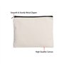 Misazy Pochette Tissu Zippée, 10 Pièces Pochette en Toile Vierge Toile Trousse Pochette Tissu Pochon Tissu Sachet Tissu pour Pei