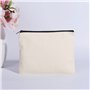 Misazy Pochette Tissu Zippée, 10 Pièces Pochette en Toile Vierge Toile Trousse Pochette Tissu Pochon Tissu Sachet Tissu pour Pei