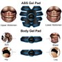 WARDBES Electrostimulateur Musculaire Femme Homme Entraînement Abdominal pour Abdomen/Bras/Jambes,8 Modes 18 Niveaux, Ceinture A