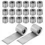 Tkxjry Lot de 20 poids de pêche en plomb souple - Bandes de feuilles de plomb - Rouleaux souples en tôle de plomb - 0