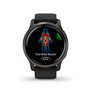 Garmin Venu 2 - Montre connectée GPS multisports avec écran AMOLED, autonomie longue durée (11 jours) – Gris avec bracelet noir 