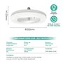 10'' Lampe E27 ventilateurs de plafond silencieux 30W