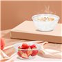 MIVIDE 100pcs Bols en Plastique Dur, 180ml Saladier Plastique Transparent, Bol de Service Réutilisable pour Mousse, Pouding, Des