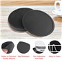 Gvolatee 12 Pièces Dessous de Verre Silicone avec Support, sous-Verre de Table Noir avec Rainures, sous-Bock Rond Design de Plat