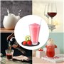 Gvolatee 12 Pièces Dessous de Verre Silicone avec Support, sous-Verre de Table Noir avec Rainures, sous-Bock Rond Design de Plat