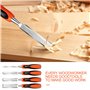 Traxenta Ciseaux a Bois, Burin Sculpture Gouge Outillage, Kit Outils Ciseau Menuisier, Couteau Gouges Menuiserie Ciseau à Rainur