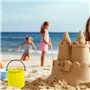 Lot de 4 seaux pliables légers et pratiques avec poignée - Pour fournitures de peinture, camping, pêche