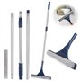 Raclette Vitre Telescopique Lave Vitre Telescopique Manche Telescopique pour Nettoyer Vitres Raclette Vitre Professionnel 2-en-1