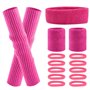 Bandeau Fluo Vetement Fluo Guetre Fluo Déguisement Sport Bandeau Fluo Annee 80 Accessoire de Mode Pour Le Yoga La Course à Pied