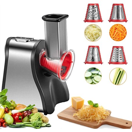 FOHERE 4 en 1 Râpe a Légumes Électrique