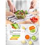 Découpe légumes électrique 200W Râpe Carottes Hachoir Électrique pour Fromage